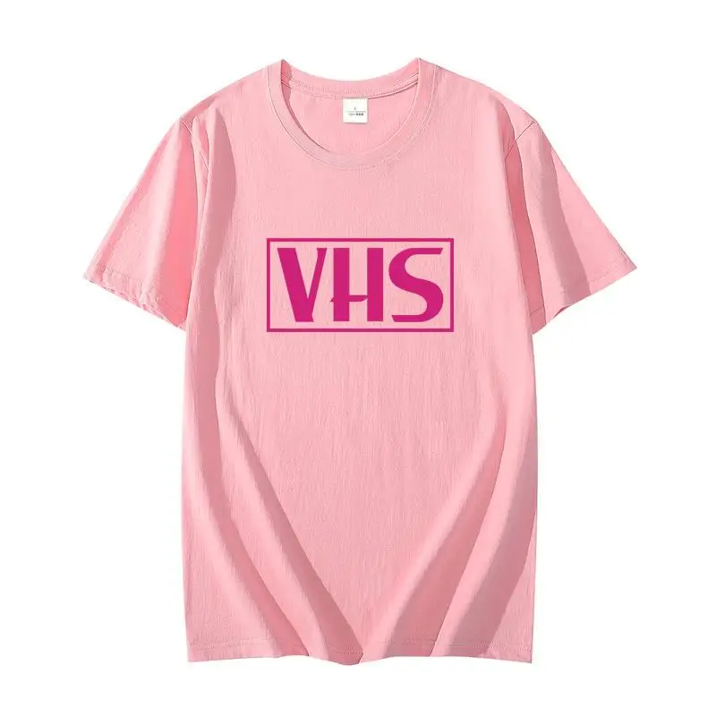 

Cotton T-shirt VHS T shirt Bloody Horror Big Box Collector's graphic t shirts Oversized short sleeve t-shirts Men's clothing