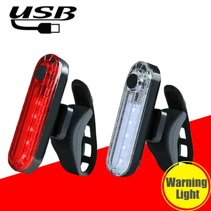 

220mAh LED Rear Light USB Rechargeable 4 Modes MTB Bike Front Rear Tail Light Lamp Cycling Safety Warning Taillight Lamp