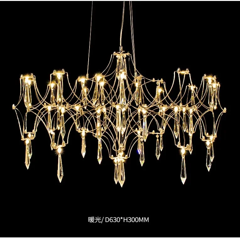 Description Picture 5 of itemModern Luxury Crystal Chandelier LED Starry Crystal Chandelier for Villa Parlor Bedroom Living Room Firefly Ceiling Chandeliers