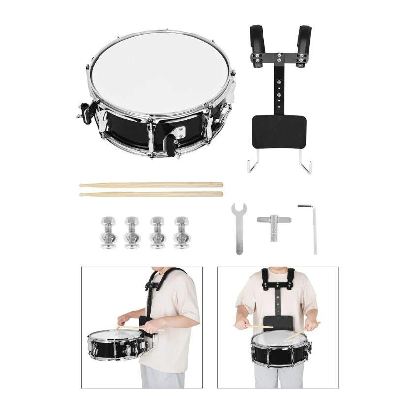 Mehrzweck-14-Zoll-Snares-Trommel mit polierten Oberflächen liefert klaren Klang in allen Musikgenres 69HD – Detail 10