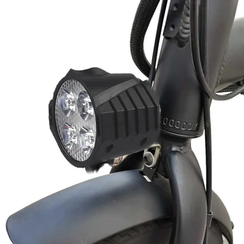 NUOVA E-Bike 12V 24V 36V 48V 60V 72V Luce per bicicletta elettrica con clacson Impermeabile IPX4 Faro Corno Set Faro anteriore Corno Set