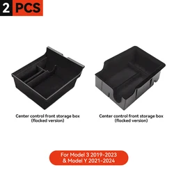 YZ Storage Box & Cup Holder Organizer - Center Armrest Hidden Car Accessory (Front Rear Flocking)