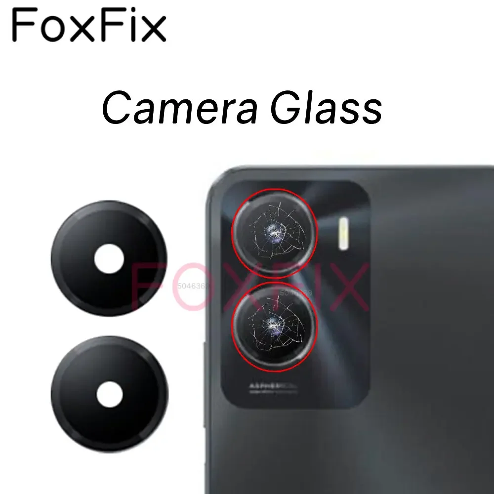 Vivo Y35 5G 용 후면 카메라 유리 렌즈 커버, 프레임 베젤 교체, V2230A
