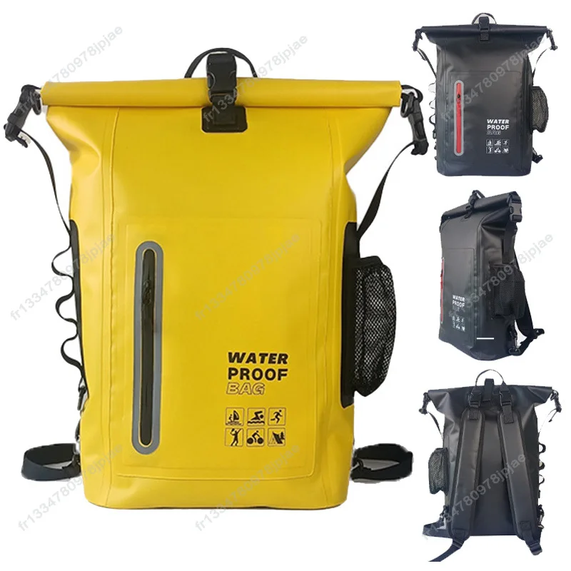 Grand sac à dos étanche kayak PVC pour plongée, rafting et trekking rivière - Sac sec plage camping
