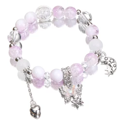 Elegant Butterfly Beaded Bracelet - Charming Jewelry Gift - 17 - 18CM (Pink Butterfly)