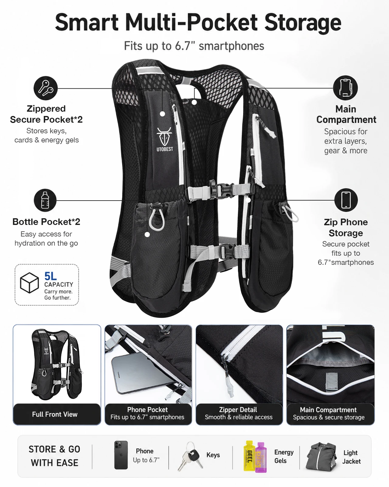 5L Hydration Running Vest 4