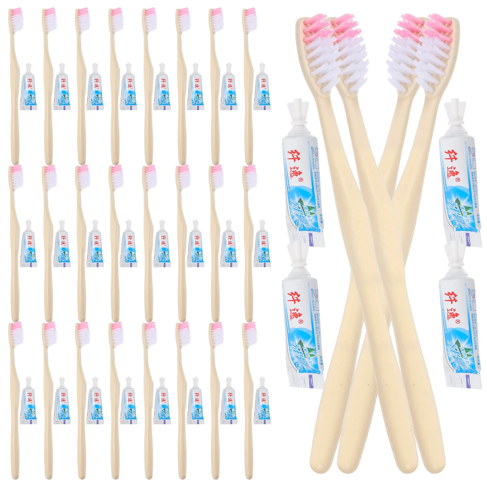 

Одноразовые зубные щетки, индивидуально упакованные, чувствительные, для путешествий, отелей, пластиковые, 100 шт.