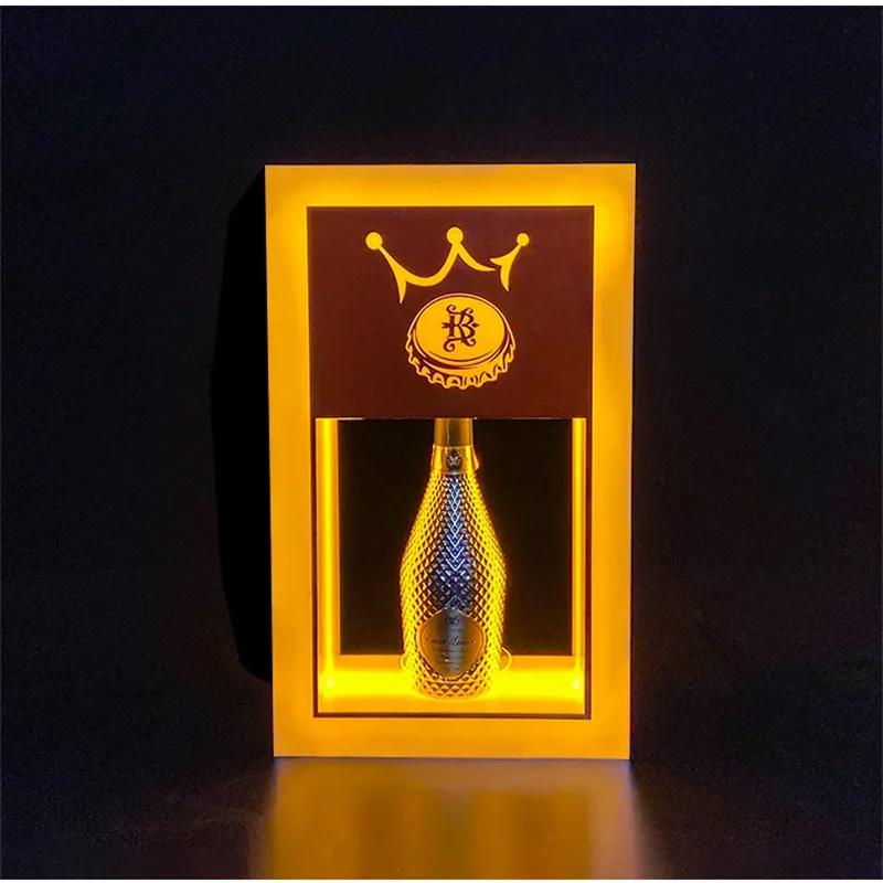 Bar Ktv Acrylic Spade A Xo Wine Display Stand Champagne Luminous Base Alphabet Wine Rack Stand