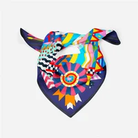 53cm Brand Square Scarf Women Design Horse Luxury Silk Scarf Bandana Headband Fashion Hijab Neckerchief For Ladies 2024 New - Image 2