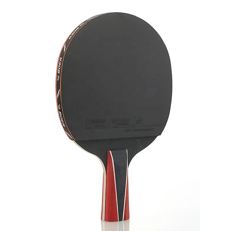 Boer Star Series Professional Tennis Table Racket Short Long Handle Double Face Pimples In Rubber Ping Pong Racket With Case