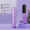 AD-Rechargeable Hot Comb Cordless Hair Brush Straightener Heat Pressing Combs Electric Comb Anti Burn Fast Heating 5