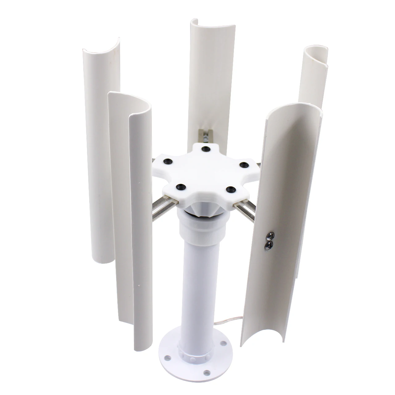 Vertical Five-blade Gerador de Vento Modelo 3-fase Ímã Permanente Brushless Generator Low-velocidade Windmill Portátil ao ar Livre