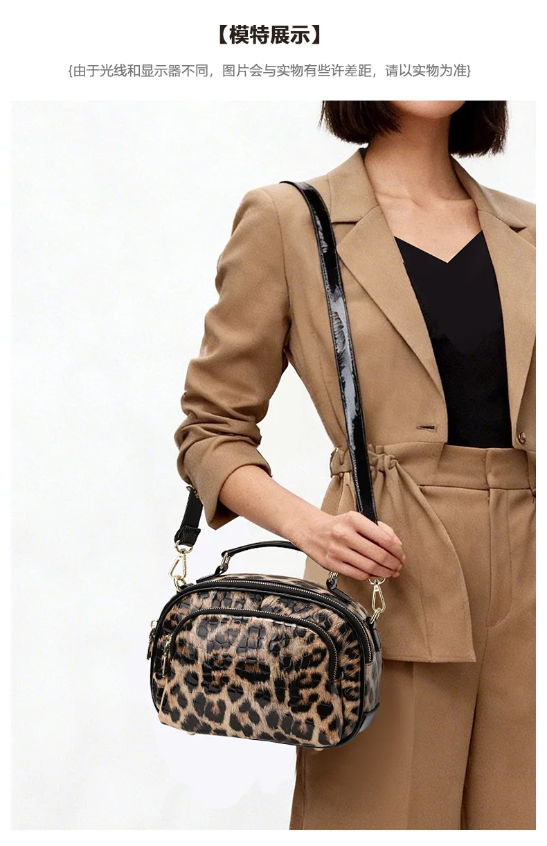 Aidrani Damen-Umhängetasche aus echtem Leder, lässige Einkaufstasche, leichte Handtasche, modische Abendtasche für Damen – Detail 1