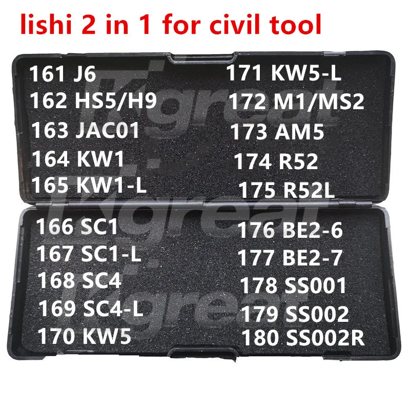 121-140 Lishi 2 in 1 2in1 TOY47 TOY48 TOY51 TOY38R TOY2 TOY2014 TOY HU56 NE66 YH35R YH65 ZD30 ZD24R KTM1 KYM2 for Volvo hot lishi tool lishi tool