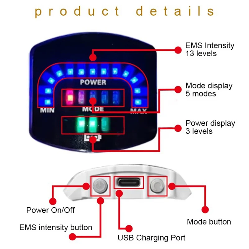 NEW Microcurrent Golden Finger NEW Face Lifting Neck Firming Devices Body Massager EMS Beauty Machine Skin Rejuvenation Finger