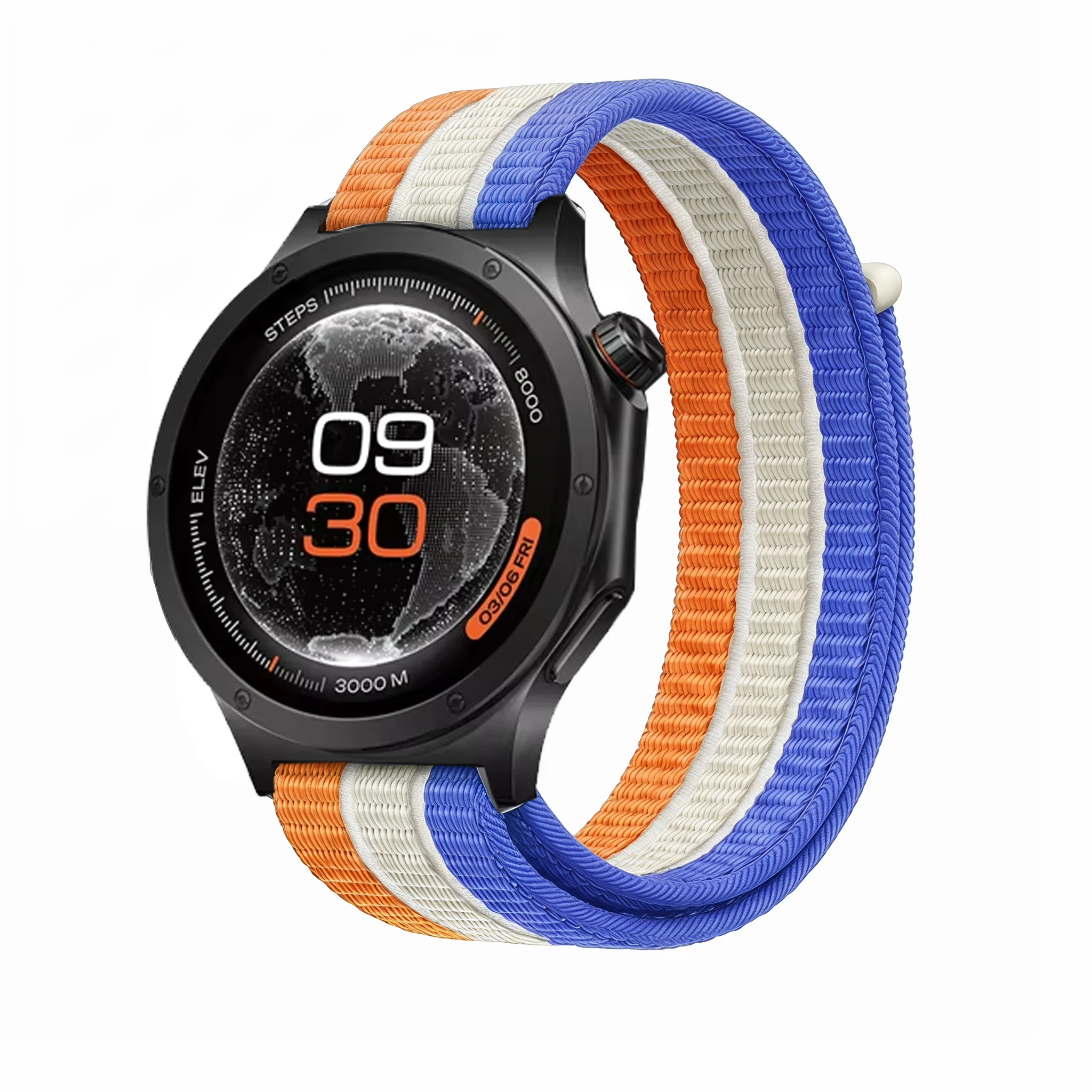 Enhanced Sport Nylon Loop Band - Premium Smartwatch Accessory Bracelet, 22mm Watch Strap