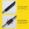 Garden Hoe Leaves Rake Portable Scalable Gardens Cleaning Tool With Flexible Teeth Rod 3