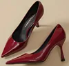 Hot Selling Women Shoes Pointed Toe Pumps Patent Leather Dress Red 6CM High Heels Boat Shoes Shadow Wedding Shoes Zapatos Mujer