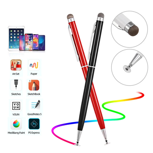 2 in 1 Universal Capacitive Pen Touch Screen Stylu Pencil for Tablet Mobile  Android Phone iPad