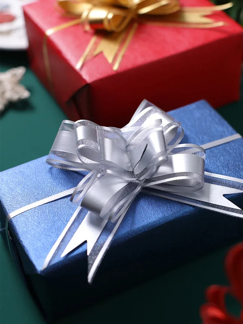 Lazos de regalo de 10/30 piezas, caja de regalo de Navidad/bolsa,  decoración de fiesta de cumpleaños y boda