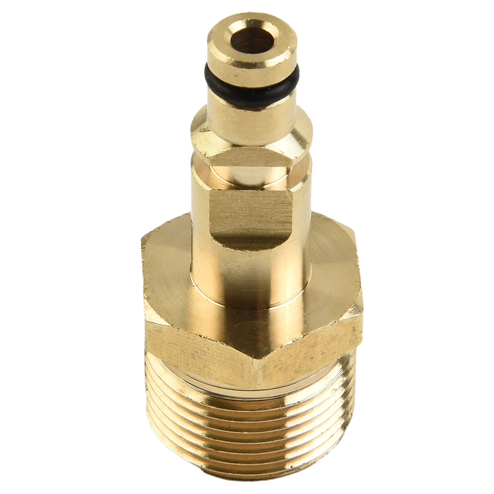

1pc Brass Pipe Hex Nipple Fitting Quick Coupler Adapter M22 Pressure Washer Quick Connect Plug-in Hose Adapter