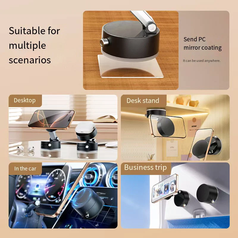 Car mobile phone magnetic Stand 2025 New type suction cup vacuum adsorption car special fixed mobile phone stand 4