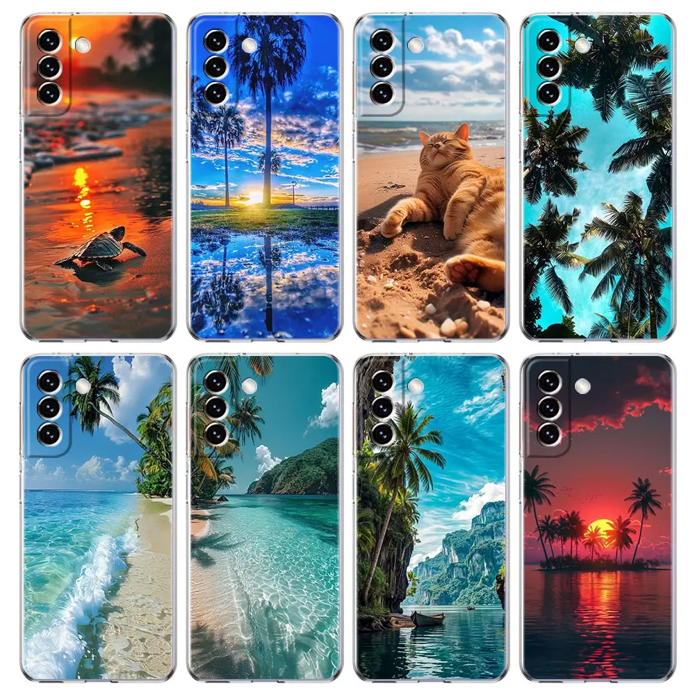 Sunset Beach Palm Tree Phone Case