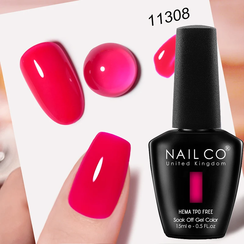NAILCO Premium Soft Color Gel Polish - Vibrant Semi-Permanent Varnish, HEMA & TPO Free