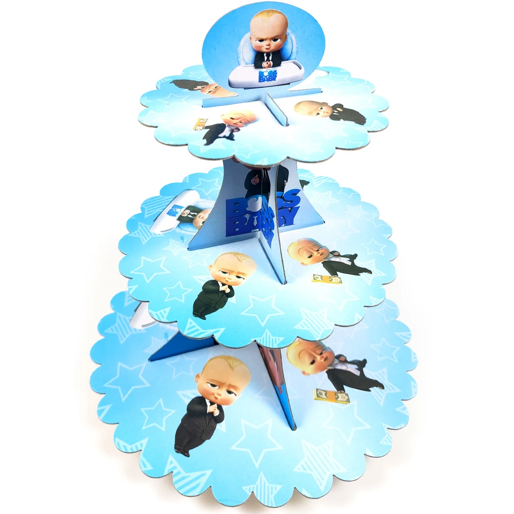 1 Set/Lotto Baby Boss Tema Cake Stand Decorazioni Bambini Ragazzi Eventi Di Compleanno Forniture Per Feste Baby Shower Regalo Cake Holder