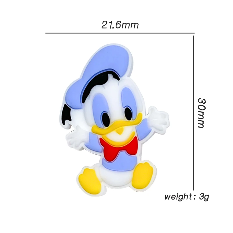 5pcs New Baby Silicone Disney Cartoon Teething Beads Baby Oral Care Food-Grade DIY Nipple Necklace Toy Accessories