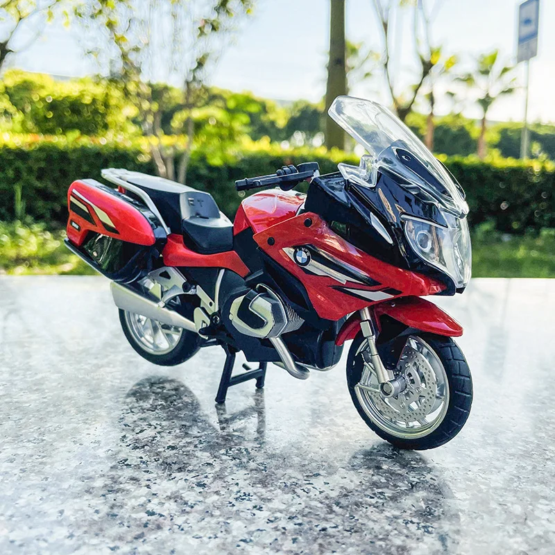 MSZ 1:12 BMW R1250RT Alloy Motorcycle Die Casting Car Model Bicycle Car Model Toy Collection Mini Motorcycle Gift With Light