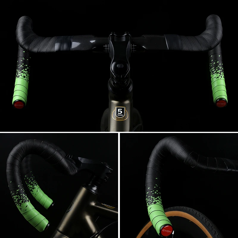 CYDY Bicycle Handlebar Strap MTB Road Bike Handle Tape Non-Slip PU EVA Tape Handbar Protection Cover Cycling Accessories 1Pair