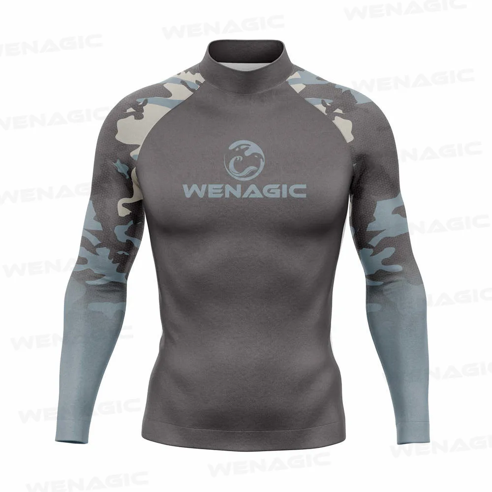 Men Swimsuit Swimming Tshirt Beach Uv Protection Swimwear Rash Guard