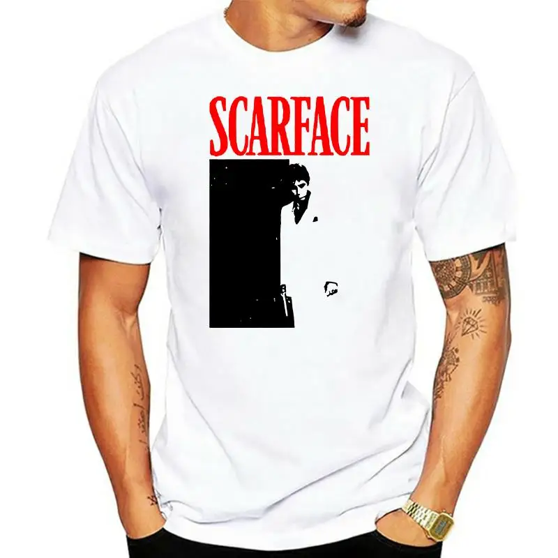 

Мужская футболка с коротким рукавом SCARFACE, белая, черная и красная