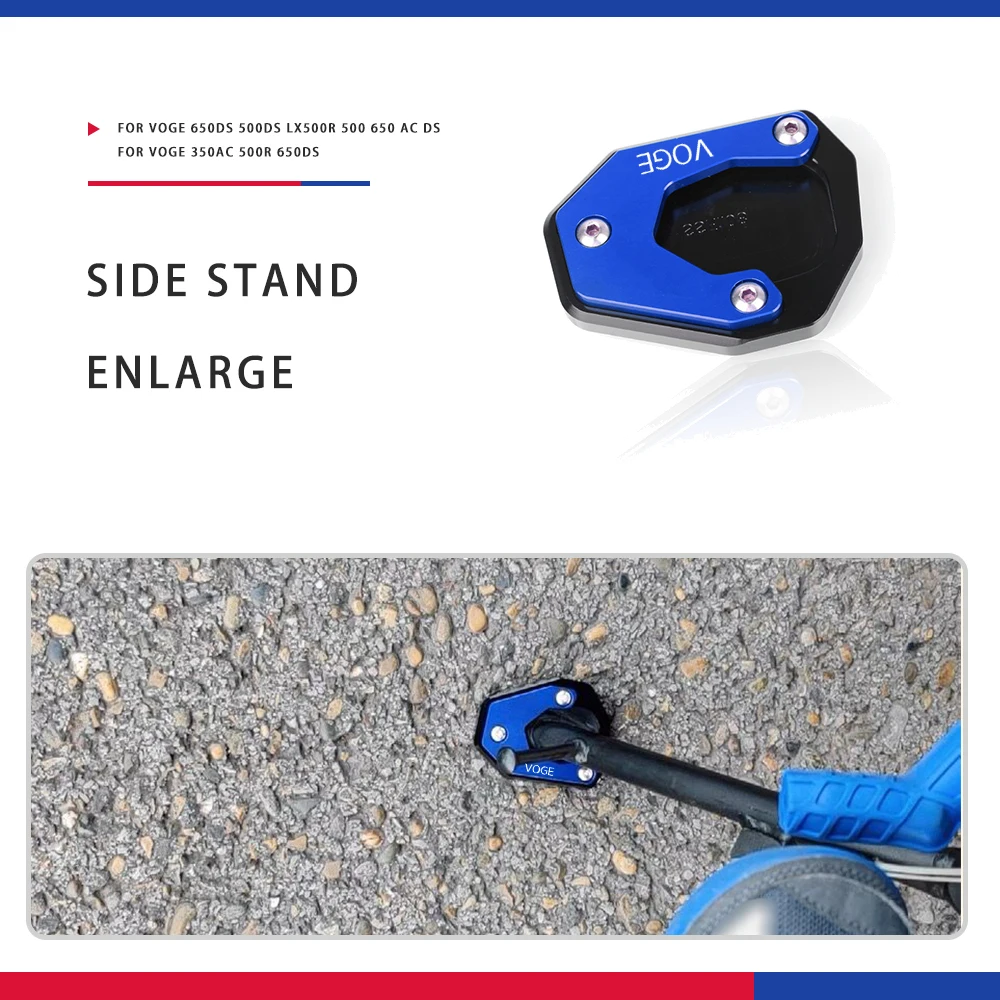 

For LONCIN VOGE 350AC 650DS 500DS LX500R 500 650 AC DS Kickstand Extender Foot Side Stand Extension Pad Support Plate Base