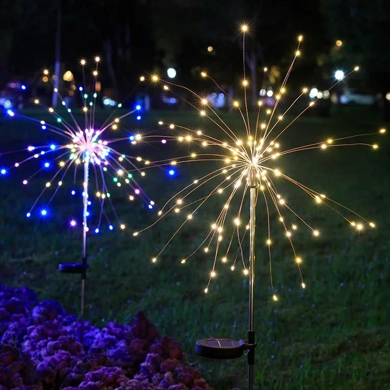 

LED Solar Fairy Waterproof Copper Wire Firework String Light Christmas Solar Power Lamp Solar Light Outdoor Garden Decoration