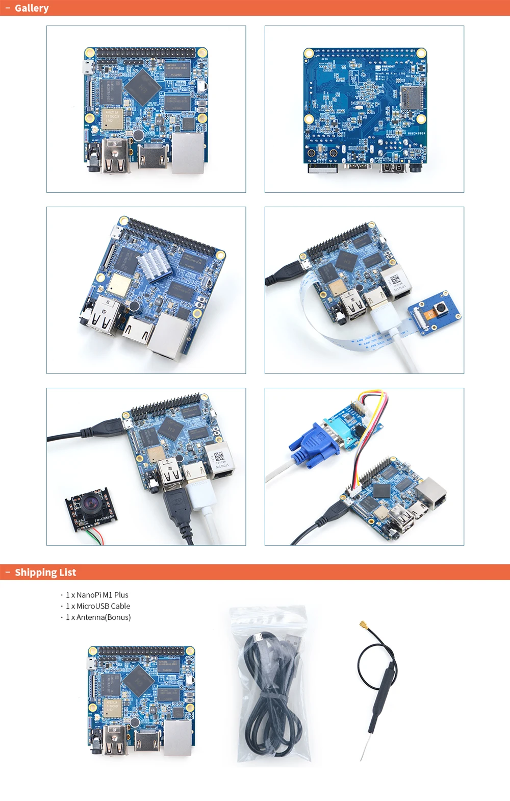 NanoPi M1 Plus Development Board Allwinner H3 SOC 4K Playback Ubuntu18 Onboard W