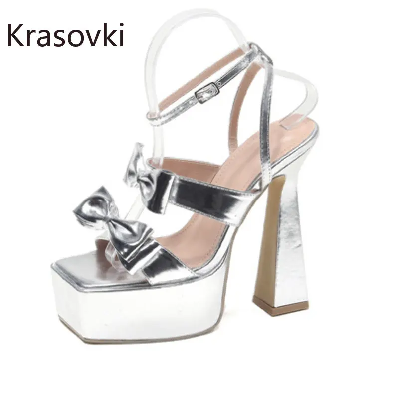 

Krasovki 15cm 2023Synthetic Big Size Sexy Elegance Dancing Summer Fashion Women Buckle Sandals Platform Wedge Ankle Ladies Shoes