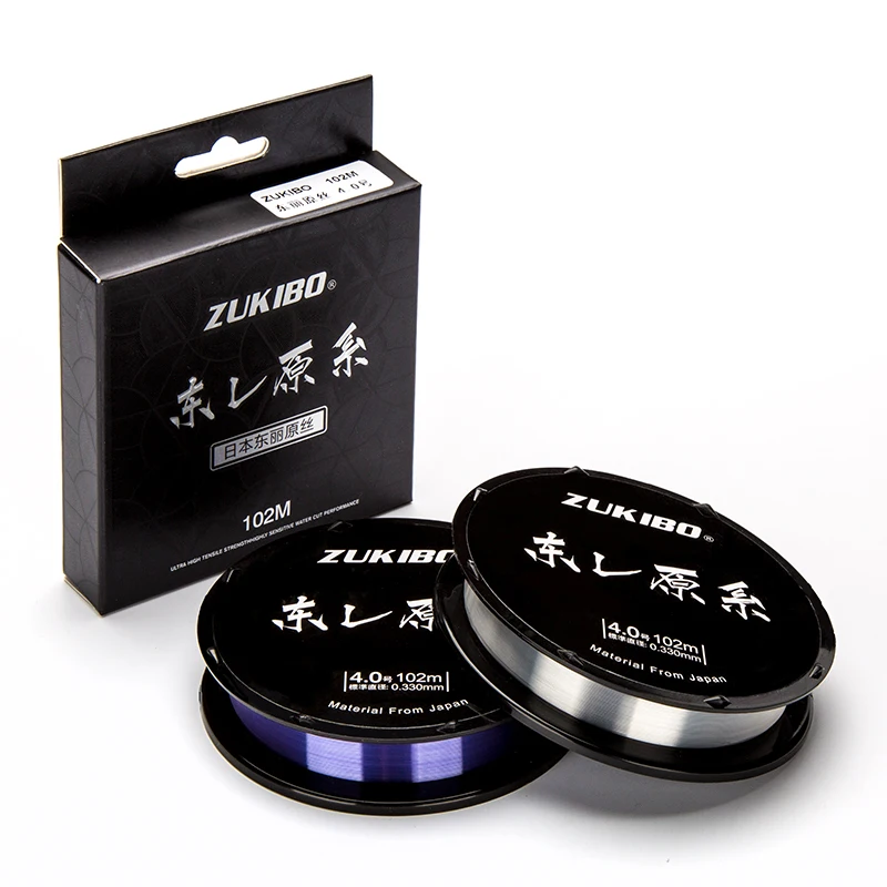 Ligne de pêche ZUKIBO Toray fluorocarbone 102M monofilament japonais 1-16KG pour pêche technique