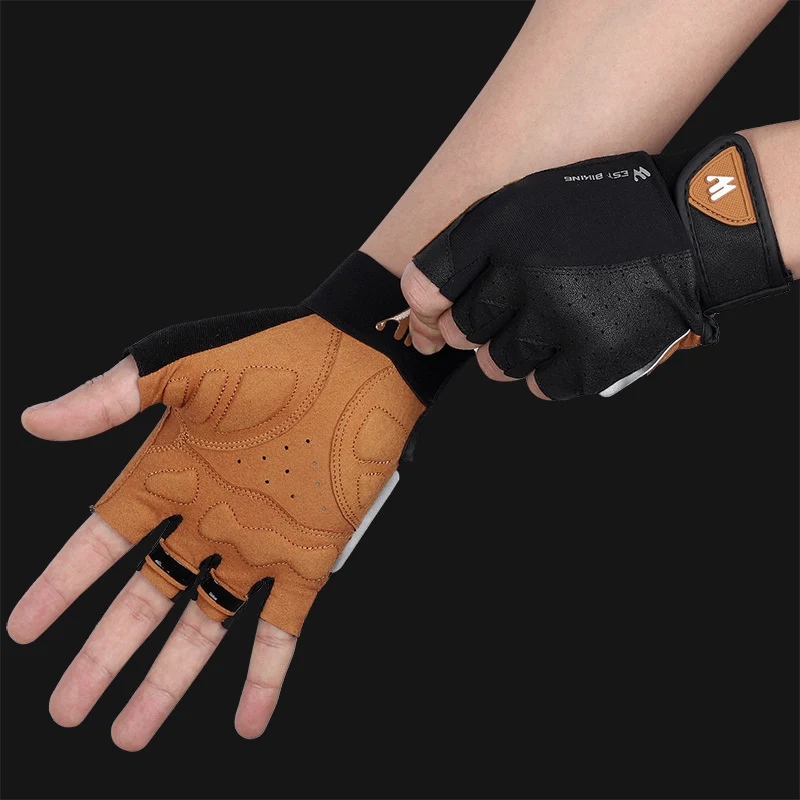 WEST BIKING MTB Cycling Fingerless Gloves Shockproof Breathable Road Bike Gloves Half Finger Men Women Outdoor Sports Gloves