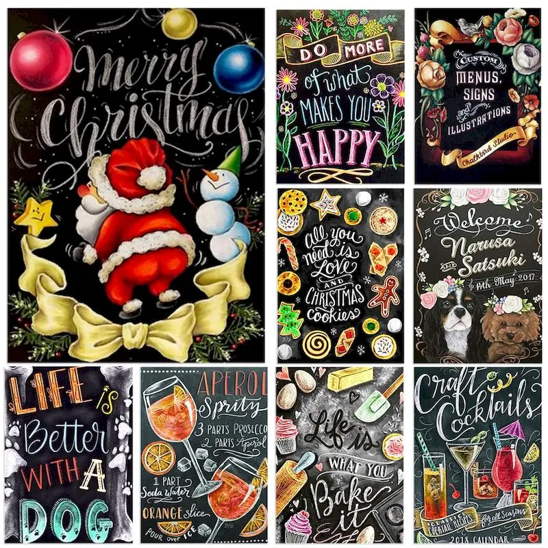 

GATYZTORY Frame DIY Painting By Numbers Christmas Picture Paint By Numbers Landscape For Home Wall Art Christmas Gift