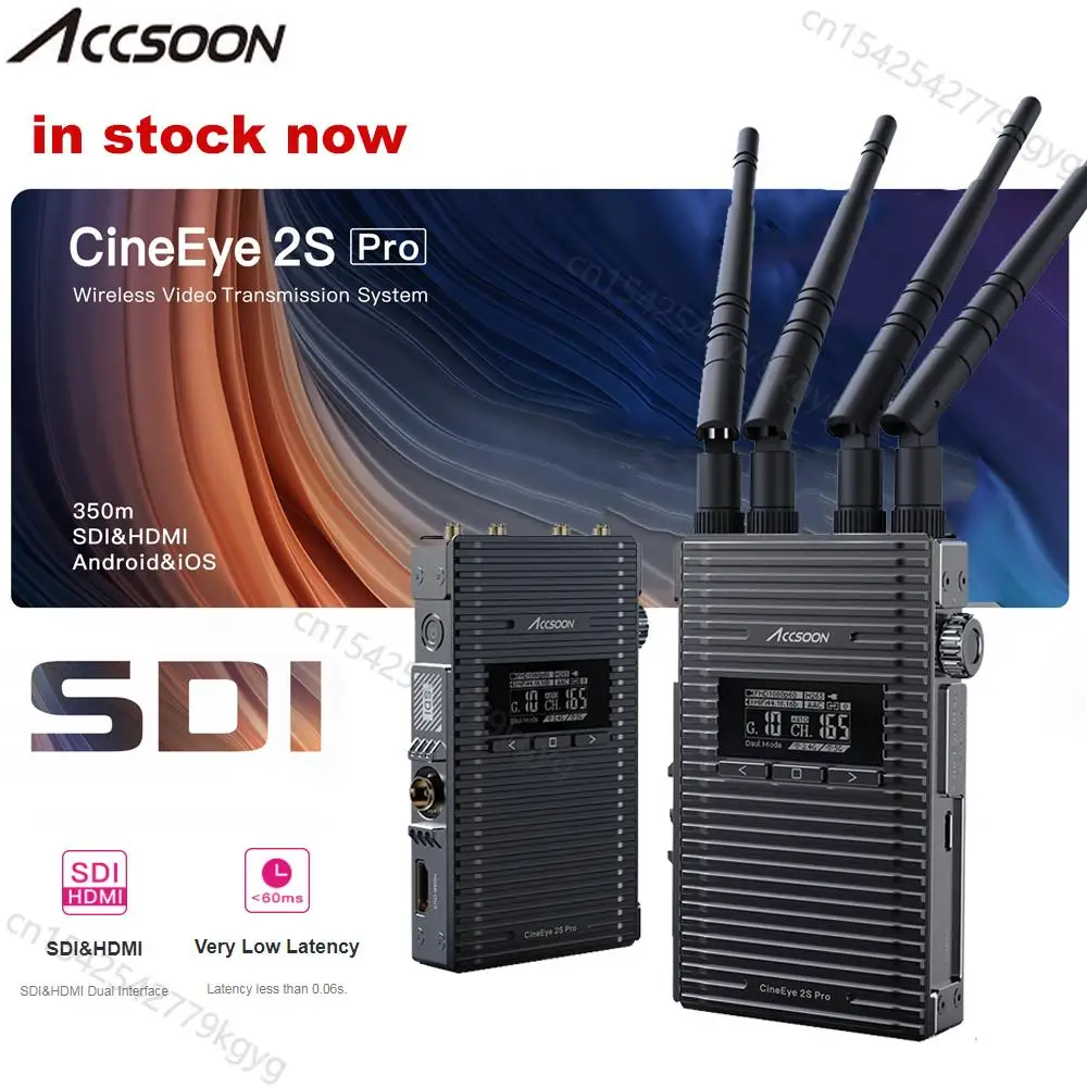 Accsoon cineeye 2s proワイヤレス画像システムsdi + hdmiデュアルバンド伝送ft メートルfr  iosアンドロイドデジタル一眼レフカメラ