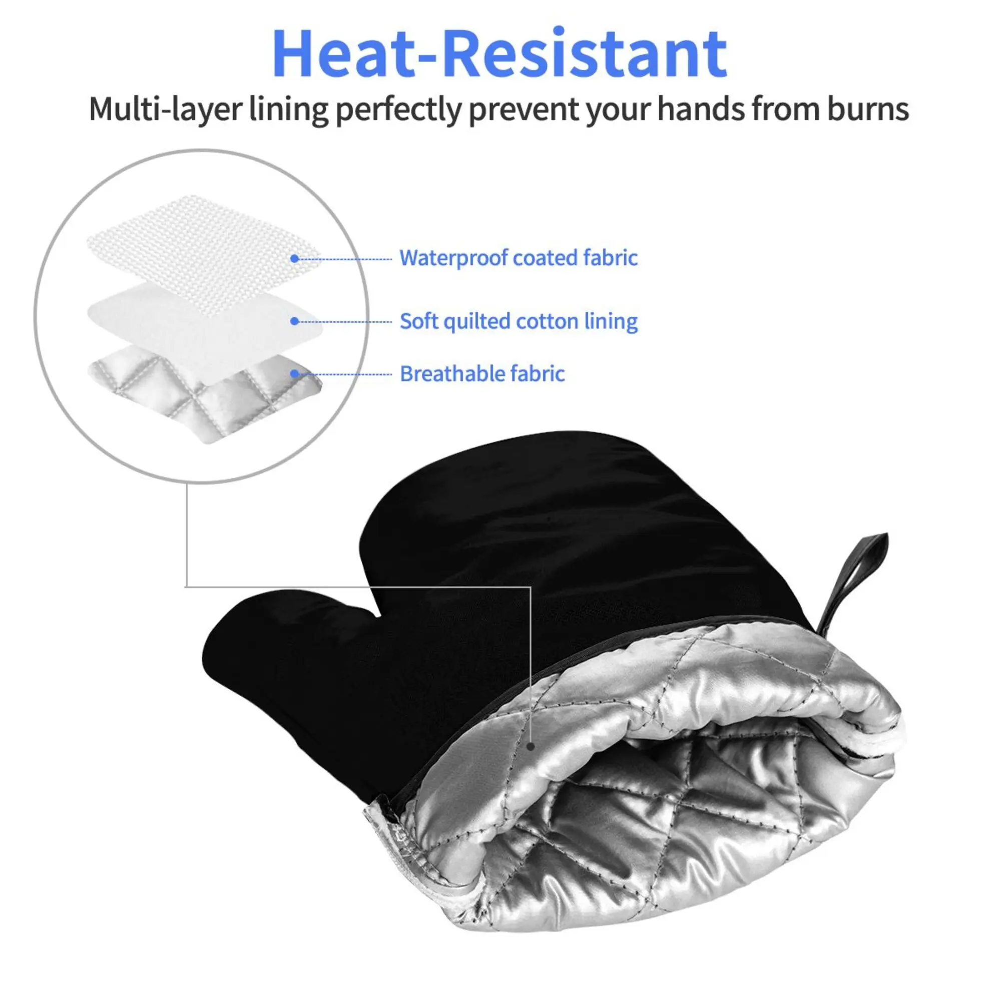 Floral Rabbit Oven Mitts Set of 2 Bunny Cute Animal with Floral Wreath Watercolor Flowers Kitchen Heat Resistant Gloves Pad BBQ