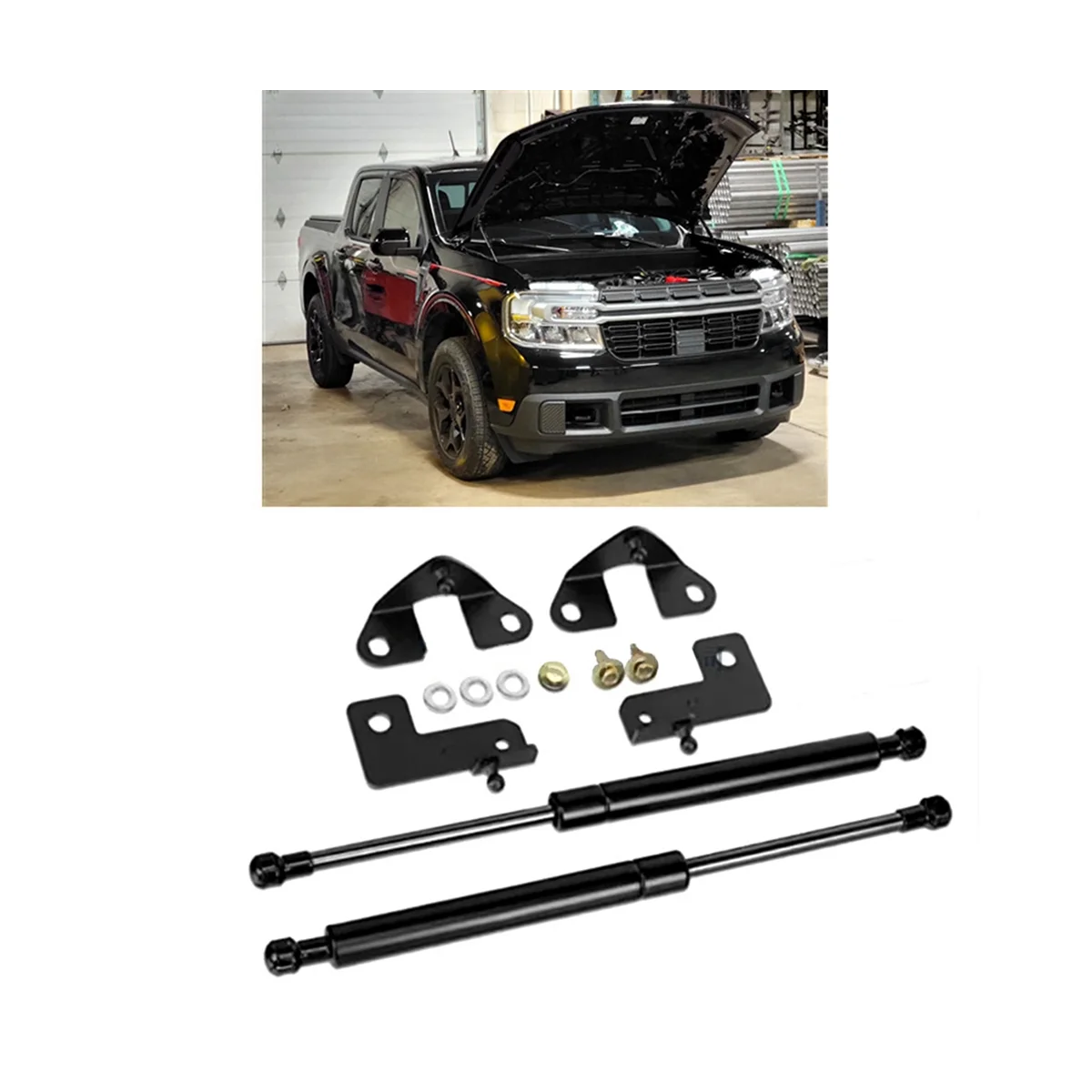 2PCS Front Engine Hood Lift Support Shock Strut for Ford Maverick (P758) -