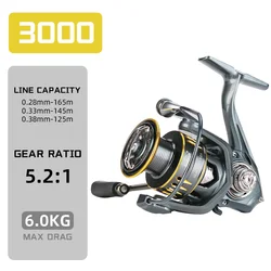 SeaKnight ARCHER2 Fishing Reel with Aluminum Spool and 28lbs Max Drag Power (3000)