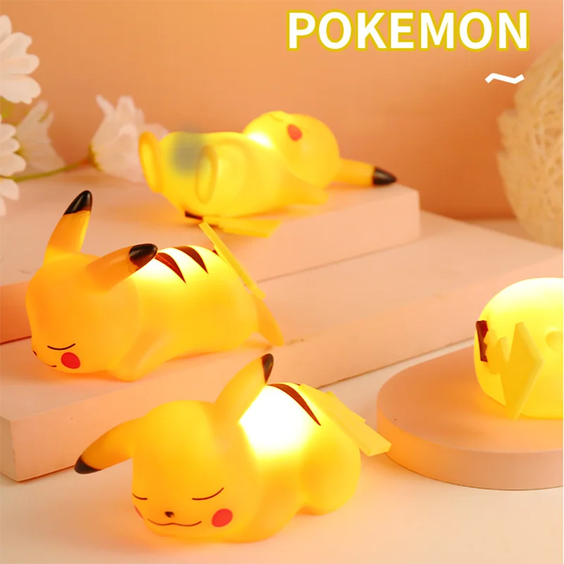 Pokemon Pikachu Night Light Animal Nursery Bedside Lamp For Kids Bedrooms Ornaments Children