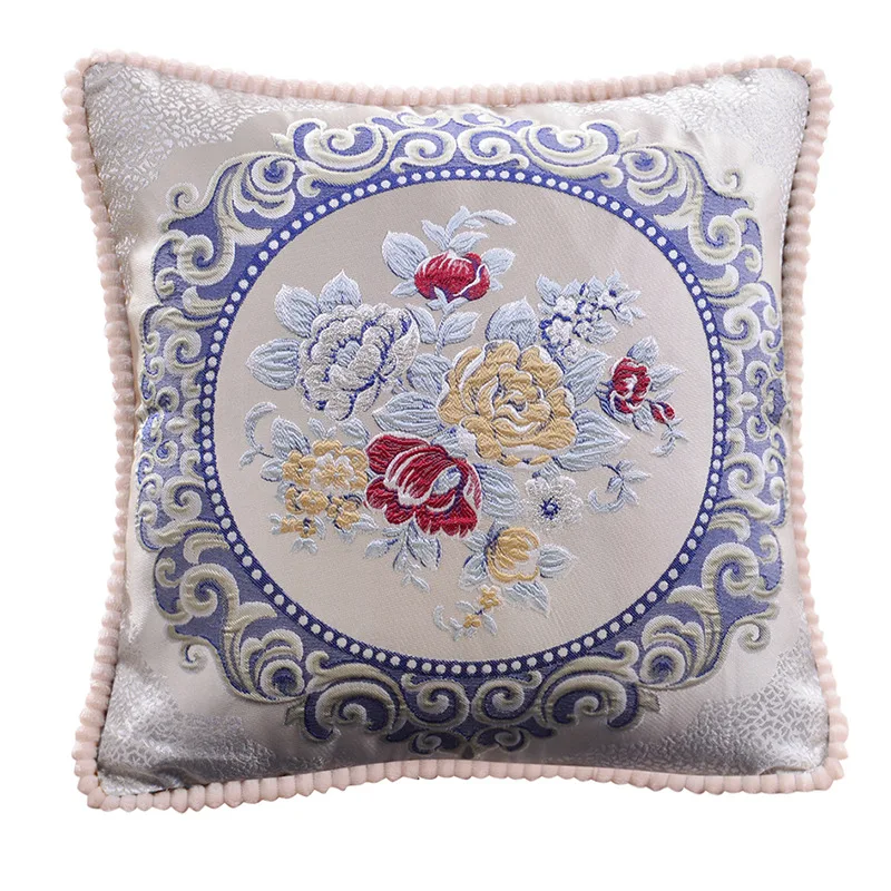 Sky Blue floral medallion cushion cover