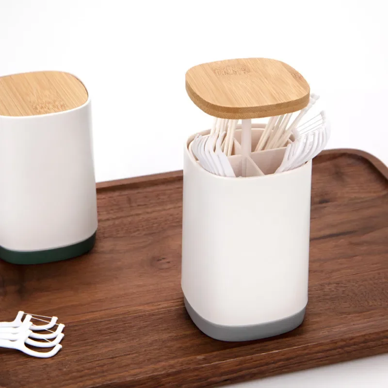 Porta Bastoncini Cotone A Forma Di Lotus - Scatola Portaoggetti Per Tamponi E Cotton Fioc - Elegante E Pratico Per Bagno E Toeletta - Colore Nero