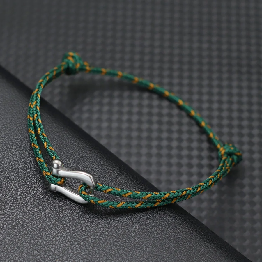 Neues glückliches rotes Schnur-Armband für Männer und Frauen, 4 Farben, 2 mm dünne Schnur, Freizeit, vielseitiges Zubehör, handgefertigter Paar-Schmuck, verstellbar – Detail 5