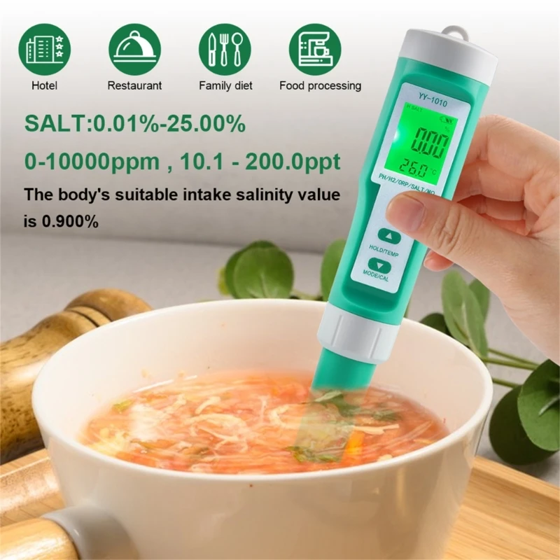 

PH Meter High Accuracy Water Tester 10 in 1 pH Meter PH/TDS/ORP/Temp for Water Household Drinking Swimming Pool Durable
